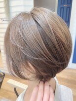 ロアー 葛西店(RAWR hair)&nbsp;【RAWR】くびれショートボブ_透明感_ミルクティーベージュ