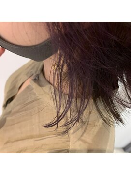 ヴィーヴォ 天六店(VIVO) 【VIVO】池田晃久 インナーカラー ポイントパープル イヤリング