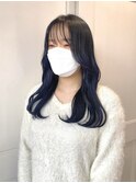 ブルーブラック/透明感カラー/艶髪/韓国ヘア/10代20代/学生