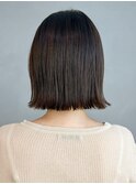 切りっぱなしボブ_ショコラアッシュヘルシースタイル_ba409531