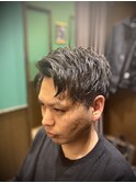 アップバングパーマスタイル