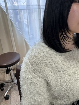 ラボヌールヘアーノーブル 新越谷店(La Bonheur hair noble) フェイスレイヤー/BLACKカラー/極上髪質改善
