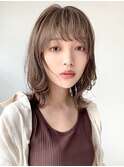 カールセミディ姫カット外はねボブ艶髪 フェイスレイヤー韓国