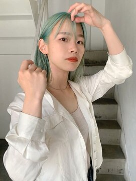 カシェ ナカザキ(CACHE NAKAZAKI) ペールグリーン/ハイブリーチ/ボブ