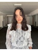 セミロングのレイヤースタイル
