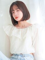 アンジェリカ 尼崎店(ANGELICA) ANGELICA 暗髪シルキーブラウン ナチュラルボブ