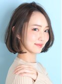 ショート・ボブ/丸顔/前髪なし/絶壁解消/30代/40代/50代/くびれ