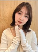 似合わせカットタッセルボブメルティカラー切りっぱなし外ハネ