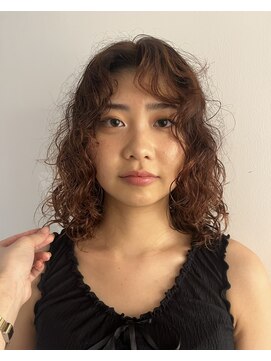 チクロ(ticro) 【チクロ】ニュアンスパーマ/レイヤーカット/オレンジカラー