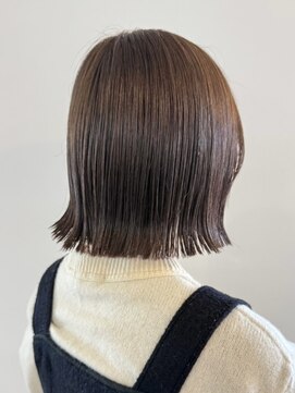 ミルヘアデザイン(mil hair design) ボブ ミルクティーベージュ 艶髪 髪質改善カラー ショート