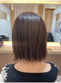 オリーブ系春色カラー×外ハネボブ