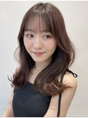 フェミニンカール/オリーブブラウン/前髪カット/トリートメント