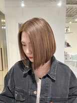 ノウハウ キョウト(KNOWHOW kyoto)&nbsp;切りっぱなしボブ/ハイトーンベージュ/ハイトーンボブ