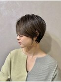 大人可愛い20代30代40代丸みショートボブ/