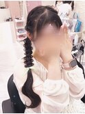 編みおろしツイン/心斎橋ヘアセット