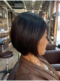 女性らしいシルエット◎大人ショートボブ/丸みボブ