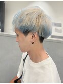 池袋メンズブリーチデザインカラーインナーカラーセンターパート