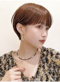 Say.ショートレイヤーショートコーラルオレンジローズブラウン