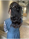 お呼ばれヘア　カチモリハーフアップ【戸田雅子】