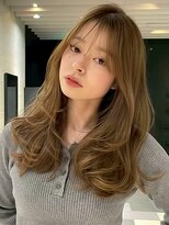 クィーンズガーデンバイケーツーギンザ(QUEEN’S GARDEN by K two GINZA)&nbsp;ゆるふわロングレイヤー/透明感ブラウンベージュ