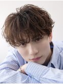 ラウンドマッシュナチュラルマッシュ韓国マッシュシャドウパーマ