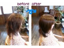 美容室エステティカの雰囲気（染めれば染めるほど傷んだ髪が良くなるヘアカラー有ります。）