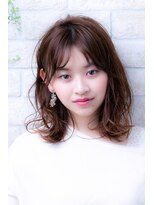 エルデ ナインズ ヘアー スタンド 川口店(elde 9's HAIR STAND)&nbsp;プリカール＆シルキーチョコレートの大人ガーリーモードヘア