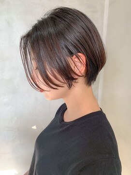 テトヘアー(teto hair) コスメストレート、ショートボブ、グレージュ、透け感カラー
