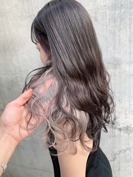 ペレ 渋谷(PELE) R64_インナーカラー×ミルクティーベージュ ブリーチ1回~