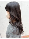 【打越】セミロング×ディープブラウン