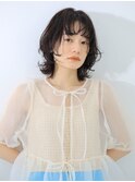 【tetote江坂】黒髪暗髪くびれレイヤーカットミディアムウルフ