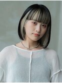 20代30代大人かわいいボブイメチェンインナーカラーフルバンク