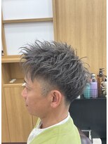 グランヘアートーキョー(Gran Hair TOKYO) ホワイトグレーアップバングショート