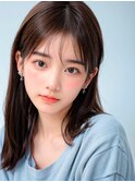 ストレートミディにグリーンを乗せて○20代30代40代○