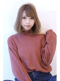 イメチェン前髪ひし形シルエットくびれエアリーミディ