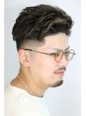 アップバングショートナチュラルスパイラルフェード
