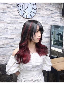 アンク クロス 新宿店(ANKHCROSS) ブラック×レッドツートン @kasumistgram アンククロス新宿