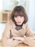 ナチュラルひし形ボブ【藤沢】