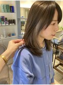 2025年ヘアーホワイトベージュのインナーカラールフミディアム