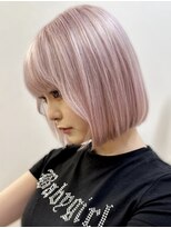 バイユアオウンフラワーズコロンカバ(buy your own flowers : kava)&nbsp;透明感20代30代ダブルカラーシアーピンク大人可愛いボブ