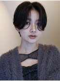 ▽ハンサムショート ミニウルフブリーチなし前髪ミディアム新宿