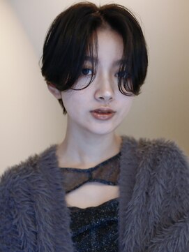 フォト 新宿三丁目(foto) ▽ハンサムショート ミニウルフブリーチなし前髪ミディアム新宿
