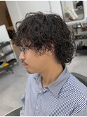 北加賀屋波巻きパーマツーブロックウルフスパイラルパーマ