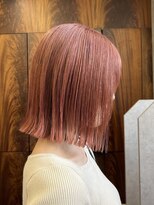 ガーデンヨコハマエスト(GARDEN YOKOHAMA est)&nbsp;ボブ　外ハネボブ　くびれヘア　夏　縮毛矯正　ハイライトカラー