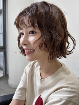 メゾンアクア 表参道(Maison ACQUA) ●小顔ミディアムパーマミディアムデジタルパーマボブパーマ黒髪