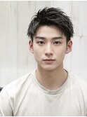 ◎黒髪束感アップバング！ツーブロックでビジカジ対応