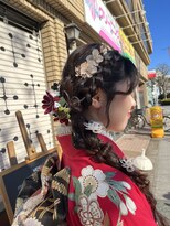 オッヂヘア(oggi hair) 成人式 あみ下ろしスタイル