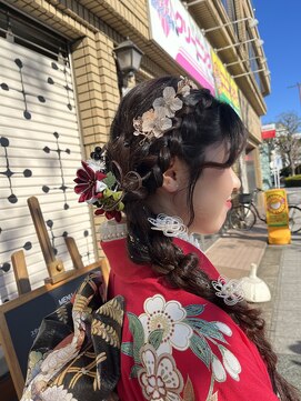 オッヂヘア(oggi hair) 成人式 あみ下ろしスタイル