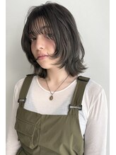 バロンフェム(baLon.fem)&nbsp;【top stylist本田愛】大人オリーブグレージュ＋レイヤーウルフ