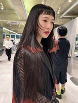 ダブ アオヤマ(DaB AOYAMA)&nbsp;姫カット裾カラー顔まわりカット顔まわりレイヤーデザインカラー